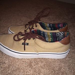 Vans tan and brown sneakers